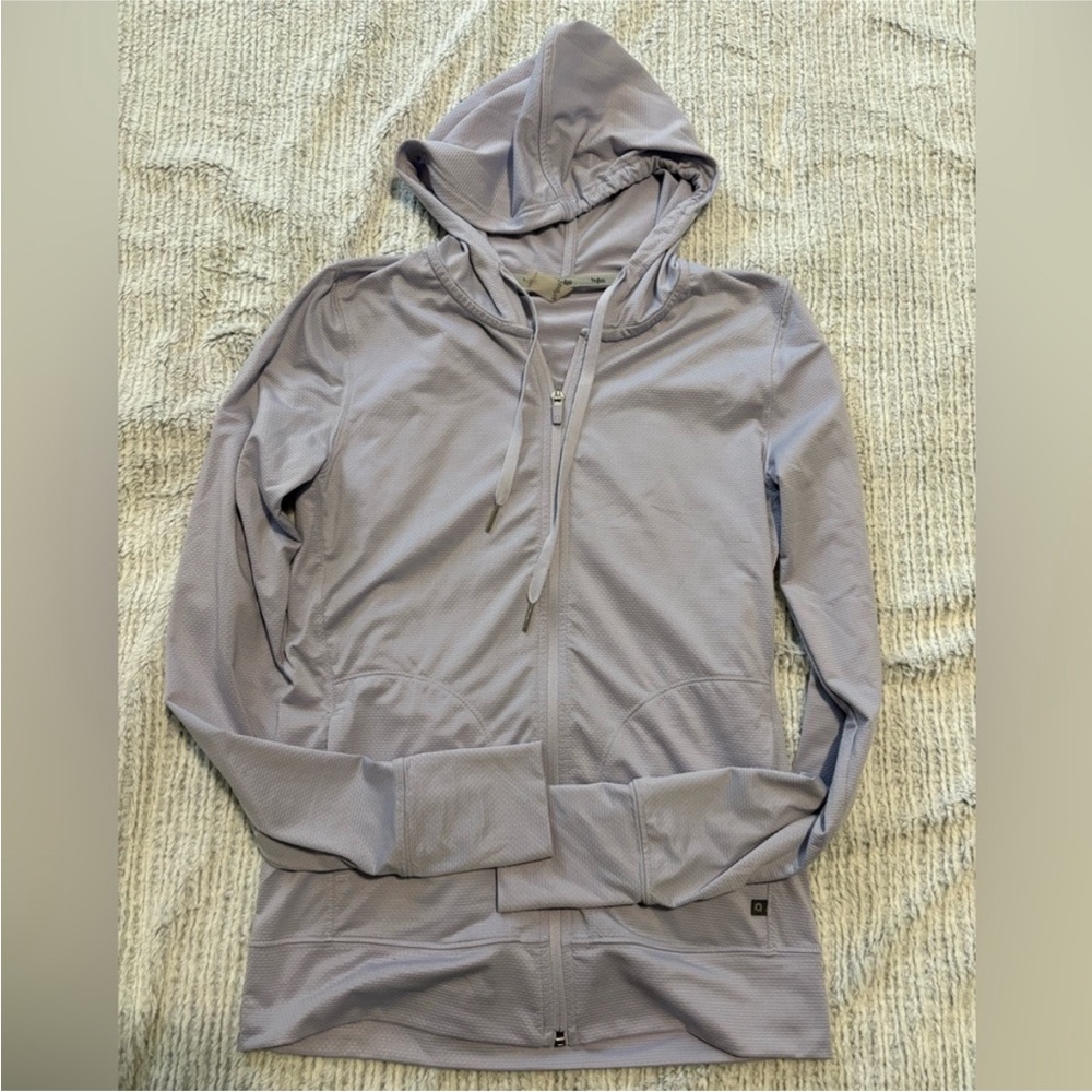HYBA Women’s Lilac Hooded Yoga Zip Up Sweater - Picture 3 of 3